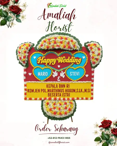 Papan Bunga Pernikahan Rancateureup